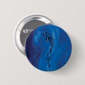 Badge Rond 5 Cm Dolphine bleue (Devant & derrière)