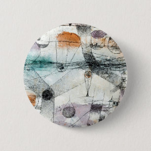 Badge Rond 5 Cm Domaine d'Air Paul Klee Expressionniste Abstrait