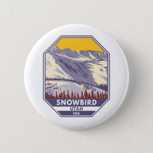 Badge Rond 5 Cm Domaine skiable de Snowbird Hiver Utah