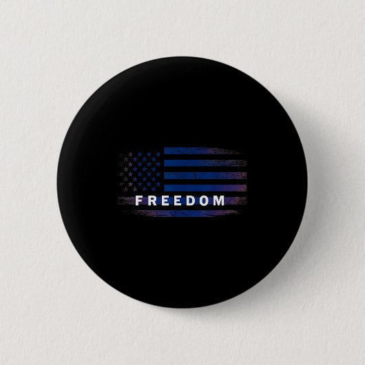 Badge Rond 5 Cm Dôme de drapeau américain (Devant)