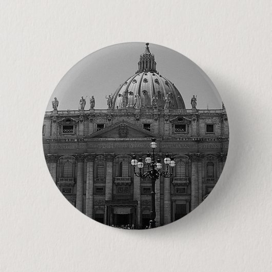 Badge Rond 5 Cm Dôme de la basilique Saint-Pierre de Rome (Devant)