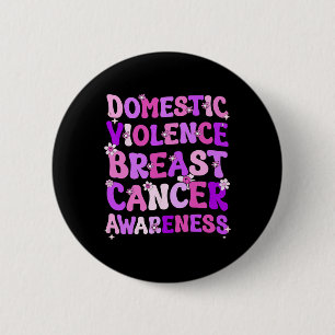 Badge Rond 5 Cm Domestic Violence And Breast Cancer Awareness Mont