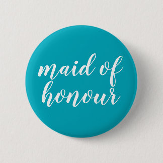 Badge Rond 5 Cm "Domestique bouton bleu et blanc d'honneur"