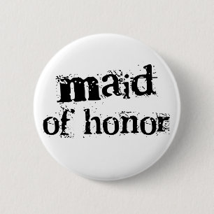 Badge Rond 5 Cm Domestique de texte de noir d'honneur