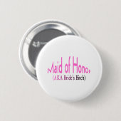 Badge Rond 5 Cm Domestique d'honneur (Devant & derrière)