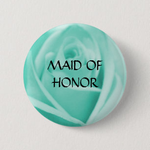 Badge Rond 5 Cm DOMESTIQUE D'HONNEUR - bouton de rose de bleu