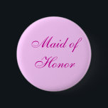 Badge Rond 5 Cm Domestique rose de bouton d'honneur<br><div class="desc">Dentelez la domestique du bouton d'honneur</div>