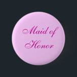 Badge Rond 5 Cm Domestique rose de bouton d'honneur<br><div class="desc">Dentelez la domestique du bouton d'honneur</div>