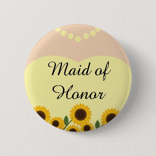 Badge Rond 5 Cm Domestique rustique des tournesols d'honneur (Devant)
