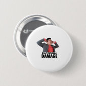 Badge Rond 5 Cm Dommages émotionnels (Devant & derrière)