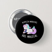 Badge Rond 5 Cm Don Alopecia Warrior (Devant & derrière)