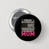 Badge Rond 5 Cm Don comptable | Fière maman comptable (Devant & derrière)