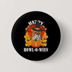 Badge Rond 5 Cm Don de chien Cadeau D'Halloween Bulldog Pour Amo