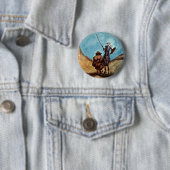 Badge Rond 5 Cm Don don Quichotte (En situation)