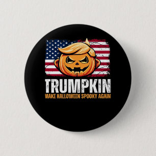 Badge Rond 5 Cm Donald Halloween - Trumpkin rendre Halloween Éffra