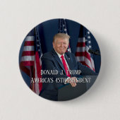 Badge Rond 5 Cm Donald J. Trump 45e président Keepsaké (Devant)