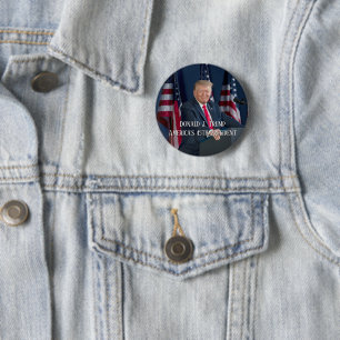 Badge Rond 5 Cm Donald J. Trump 45e président Keepsaké