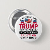 Badge Rond 5 Cm Donald Trump (Devant & derrière)