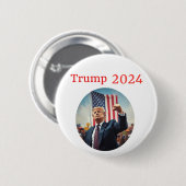 Badge Rond 5 Cm Donald Trump (Devant & derrière)