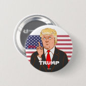 Badge Rond 5 Cm Donald Trump (Devant & derrière)