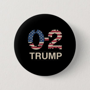 Badge Rond 5 Cm Donald Trump 0-2 Bats-toi Bats-toi Bats-toi Drapea