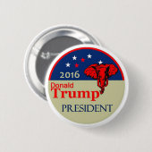 Badge Rond 5 Cm Donald Trump 2016 (Devant & derrière)