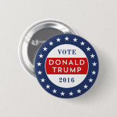 Badge Rond 5 Cm Donald Trump 2016 (Devant & derrière)