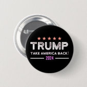 Badge Rond 5 Cm Donald Trump 2024 (Devant & derrière)