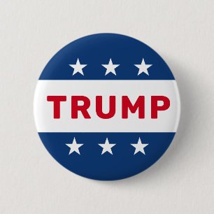 Badge Rond 5 Cm Donald Trump 2024 Classic Star Pinback