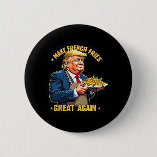 Badge Rond 5 Cm Donald Trump 2024 frite - Faire des frites G