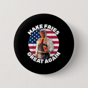 Badge Rond 5 Cm Donald Trump 2024 frite - Rendre les frites génial