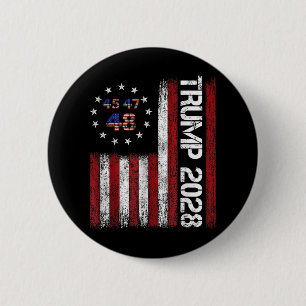 Badge Rond 5 Cm Donald Trump 2028 Trump 45 47 48e Président améric