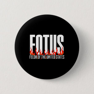Badge Rond 5 Cm Donald Trump 47 Fotus Criminel Des États-Unis P