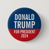 Badge Rond 5 Cm Donald Trump à la présidence 2016 (Devant)
