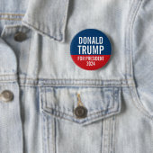 Badge Rond 5 Cm Donald Trump à la présidence 2016 (En situation)
