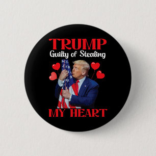 Badge Rond 5 Cm Donald Trump avec le drapeau américain Trump coupa