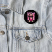 Badge Rond 5 Cm Donald Trump Bubble Gum Pink Sungles (En situation)