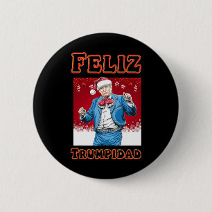 Badge Rond 5 Cm Donald Trump Christmas Feliz Trumpidad