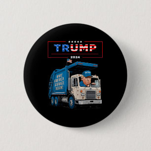 Badge Rond 5 Cm Donald Trump Circule Dans Les Poubelles Chirurgie