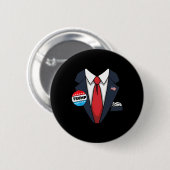 Badge Rond 5 Cm Donald Trump Costume Halloween Pour Toddler Ki (Devant & derrière)