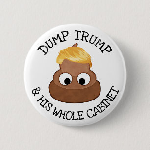 Badge Rond 5 Cm Donald Trump et son bouton du Cabinet