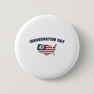Badge Rond 5 Cm Donald Trump Inauguration Day 47e Président Du