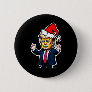 Badge Rond 5 Cm Donald Trump Noël Pour Les Pères Et Les Femmes Chr
