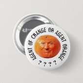 Badge Rond 5 Cm Donald Trump Orange (Devant & derrière)