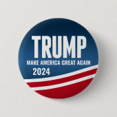 Badge Rond 5 Cm Donald Trump pour le président 2024 - Swoop modern (Devant)