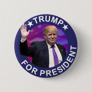 Badge Rond 5 Cm Donald Trump pour le Président Photo Retro Button
