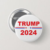 Badge Rond 5 Cm Donald Trump Président 2024 (Devant & derrière)