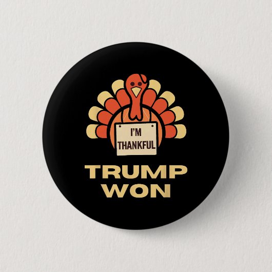 Badge Rond 5 Cm Donald Trump Thanksgiving Shirt Je suis un Donal R (Devant)