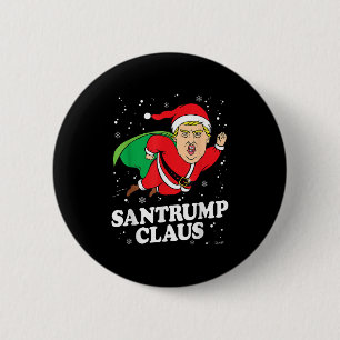 Badge Rond 5 Cm Donald Trump Xmas Funny Santa Hat Chemise cadeau