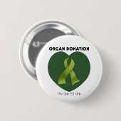 Badge Rond 5 Cm Donation d'organe : Le cadeau de la vie (Devant & derrière)